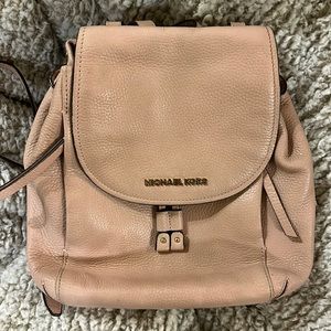 Very Nice Light Pink Leather Authentic Michael Kors Backpack Purse